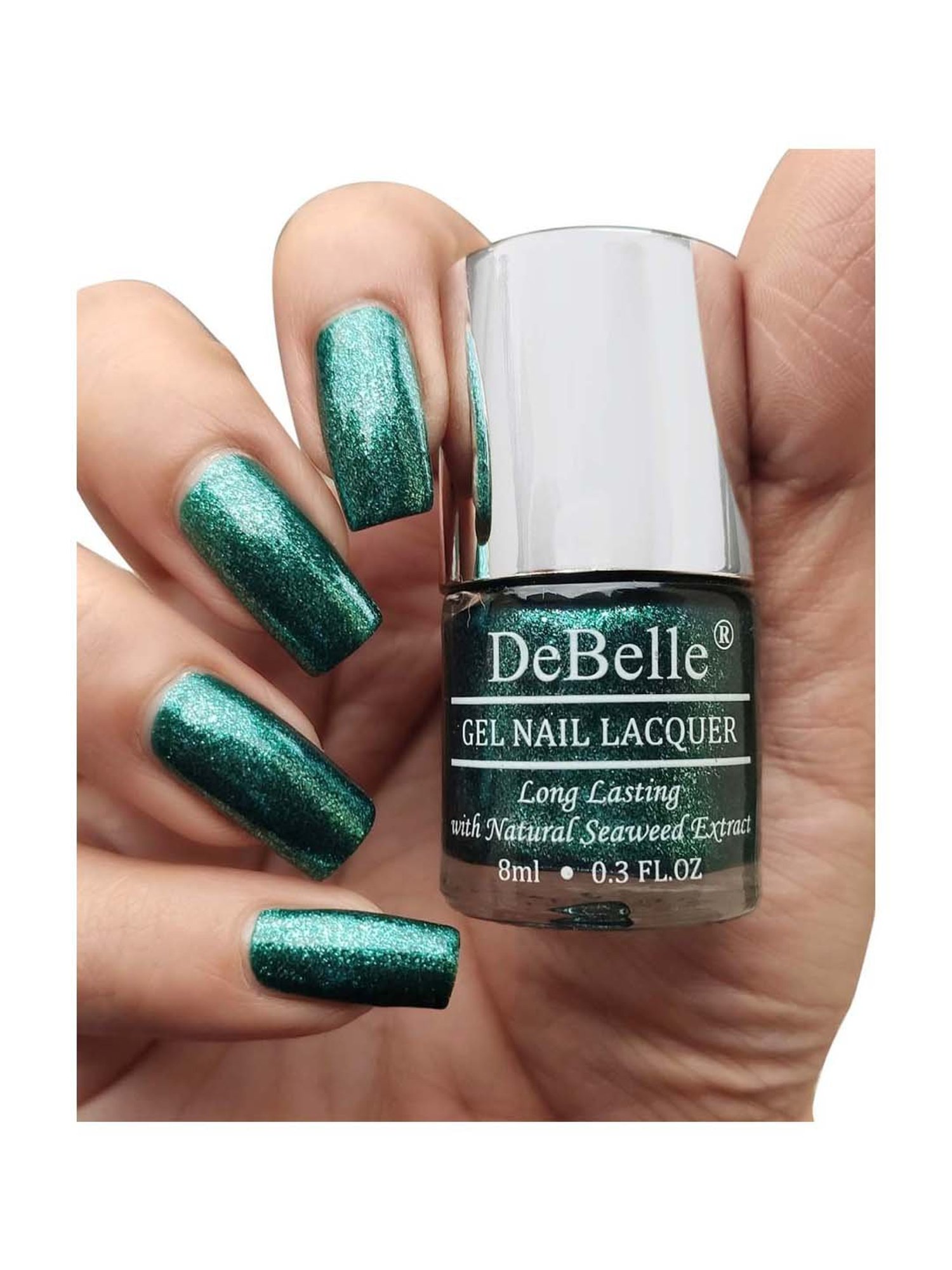 DeBelle Gel Nail Lacquer Glitter Cosmic Emerald - 8 ml