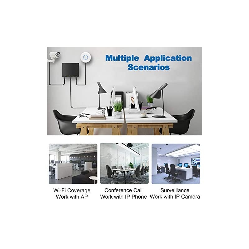 8 Port Gigabit PoE Switch 8 PoE+ Ports 1000Mbps 120W 8023afat Metal Fanless Unmanaged Plug and Play