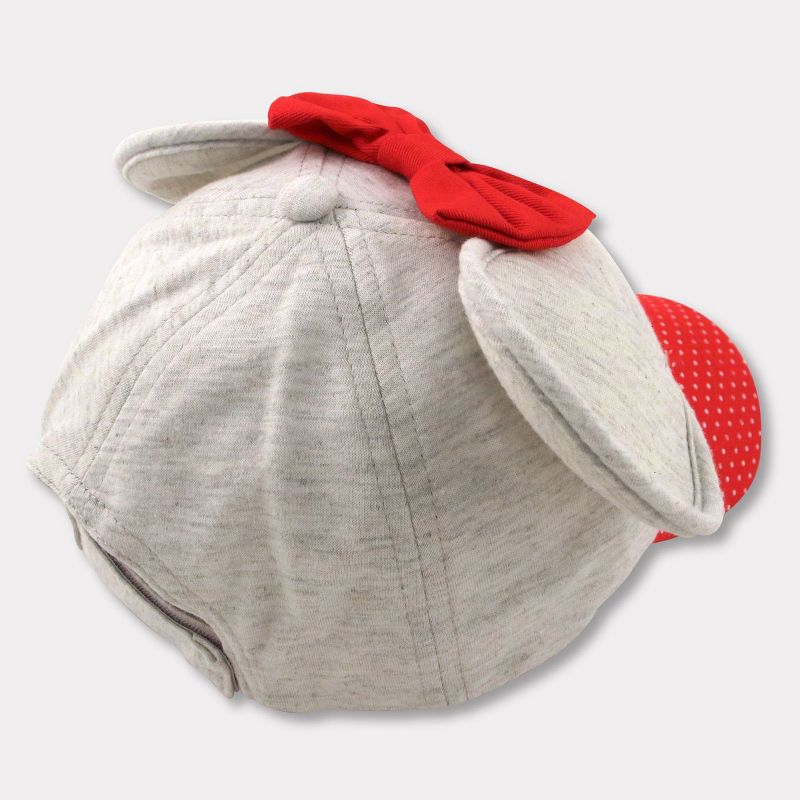 Toddler Girls' Minnie Mouse Baseball Hat - Red/Gray