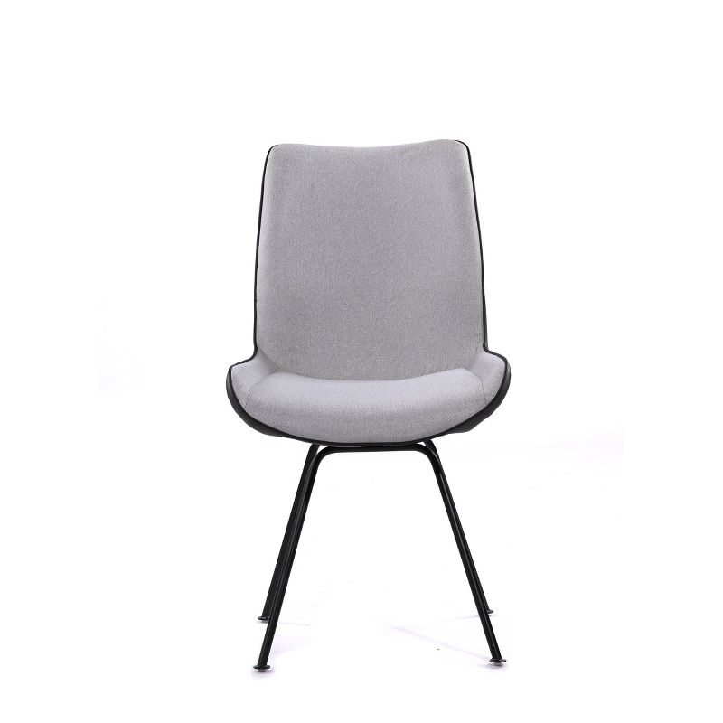 Agi Mid-Century Dining Chair in Walnut Wood and Beige Fabric - Armen Living