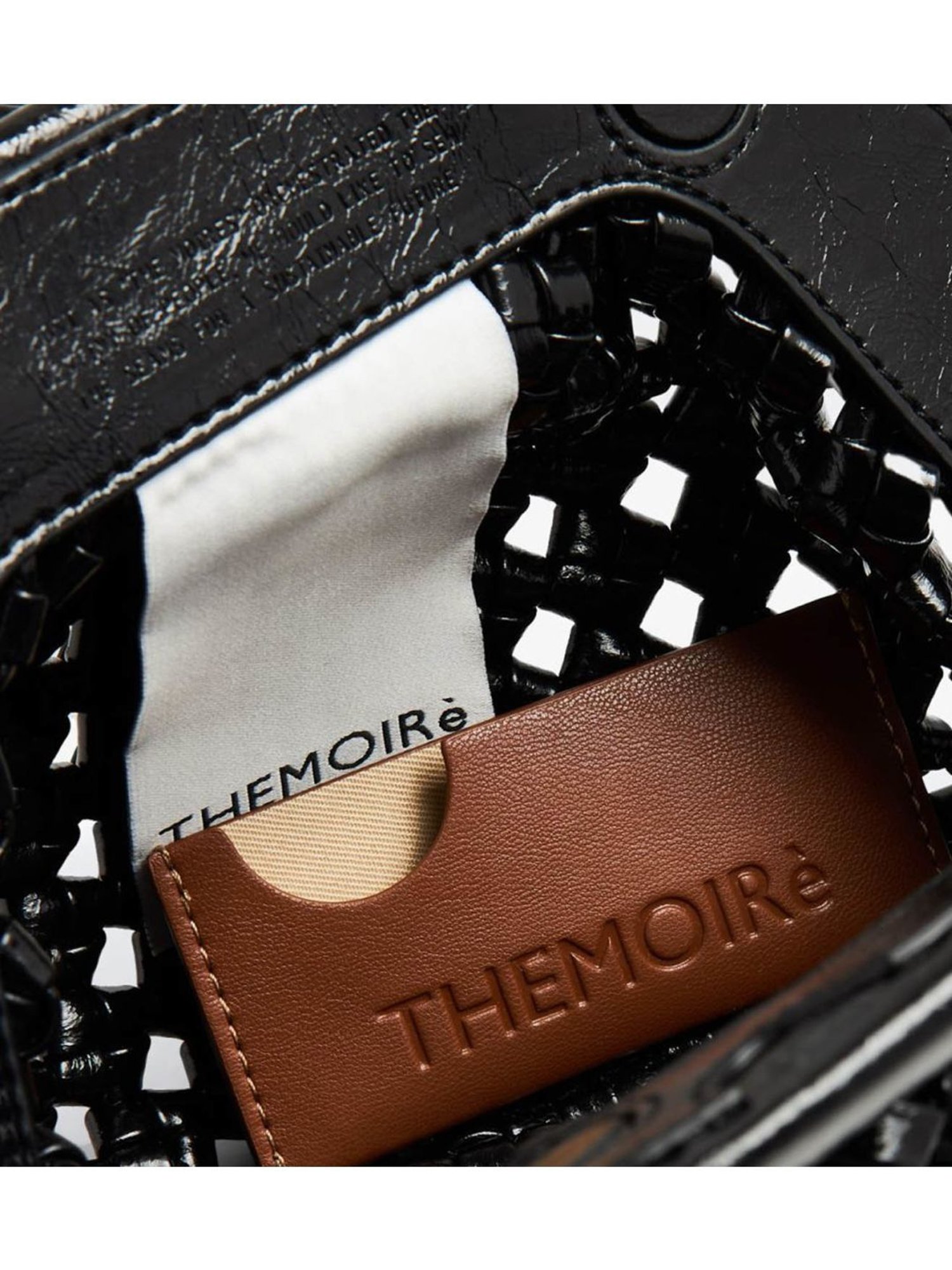 Themoire Black Gea Knots Shiny Cross Body Bag