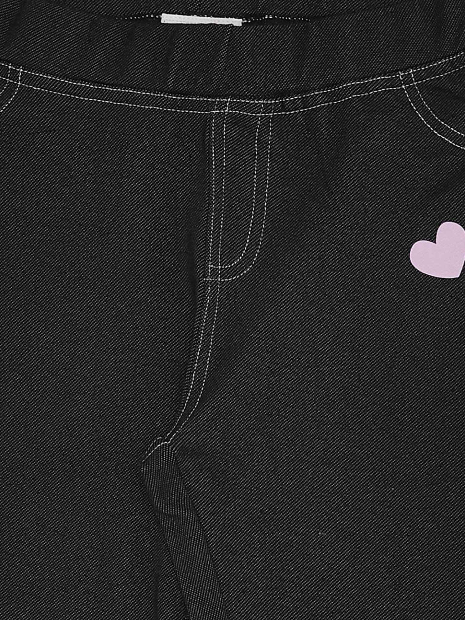 Pantaloons Junior Black Printed Jeggings