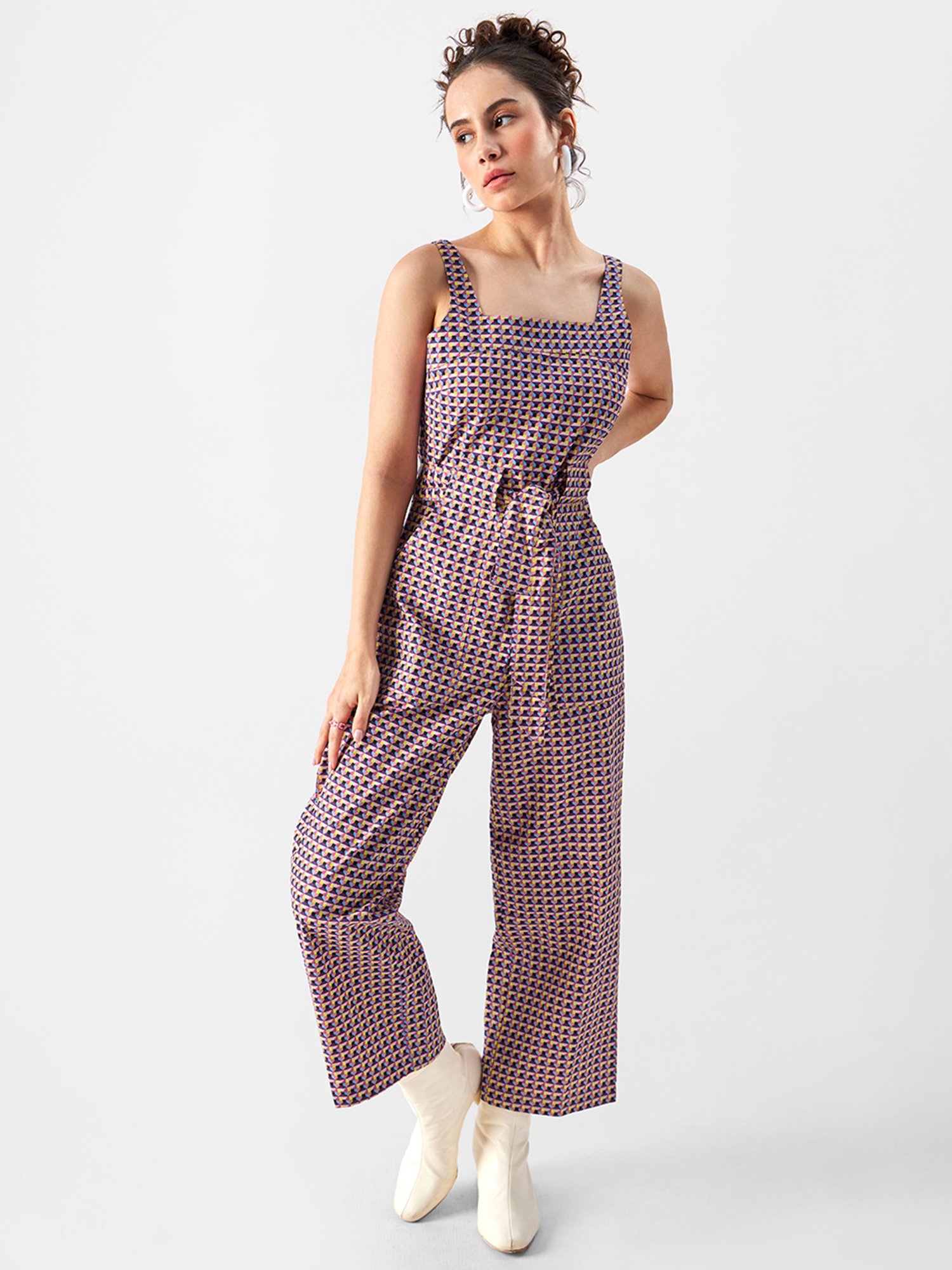 The Souled Store Multicolored Cotton Printed Jumpsuit