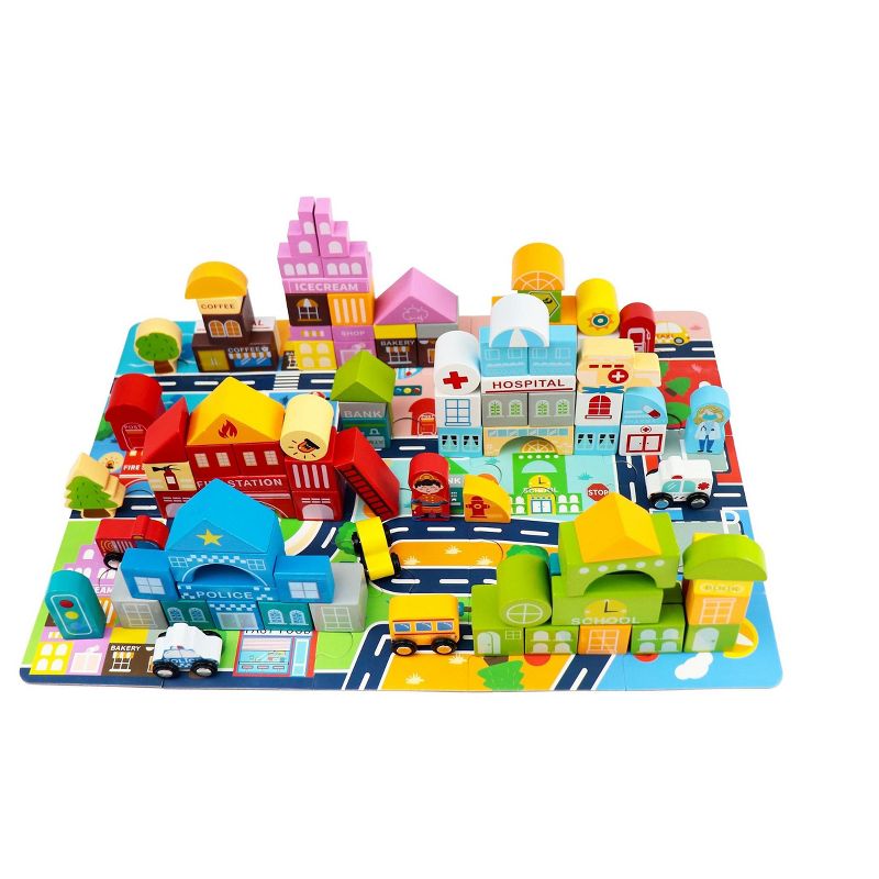 Childcraft Corrugated Building Blocks, Various Sizes, Primary Colors, set of 84