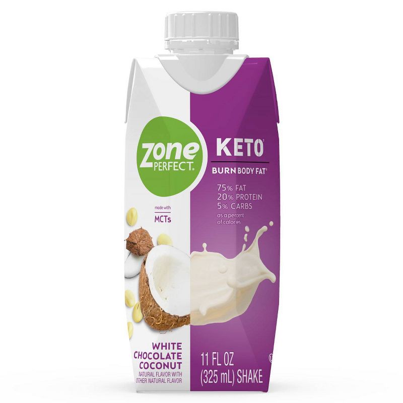 ZonePerfect Keto Nutrition Shake - White Chocolate Coconut - 4ct/11 fl oz
