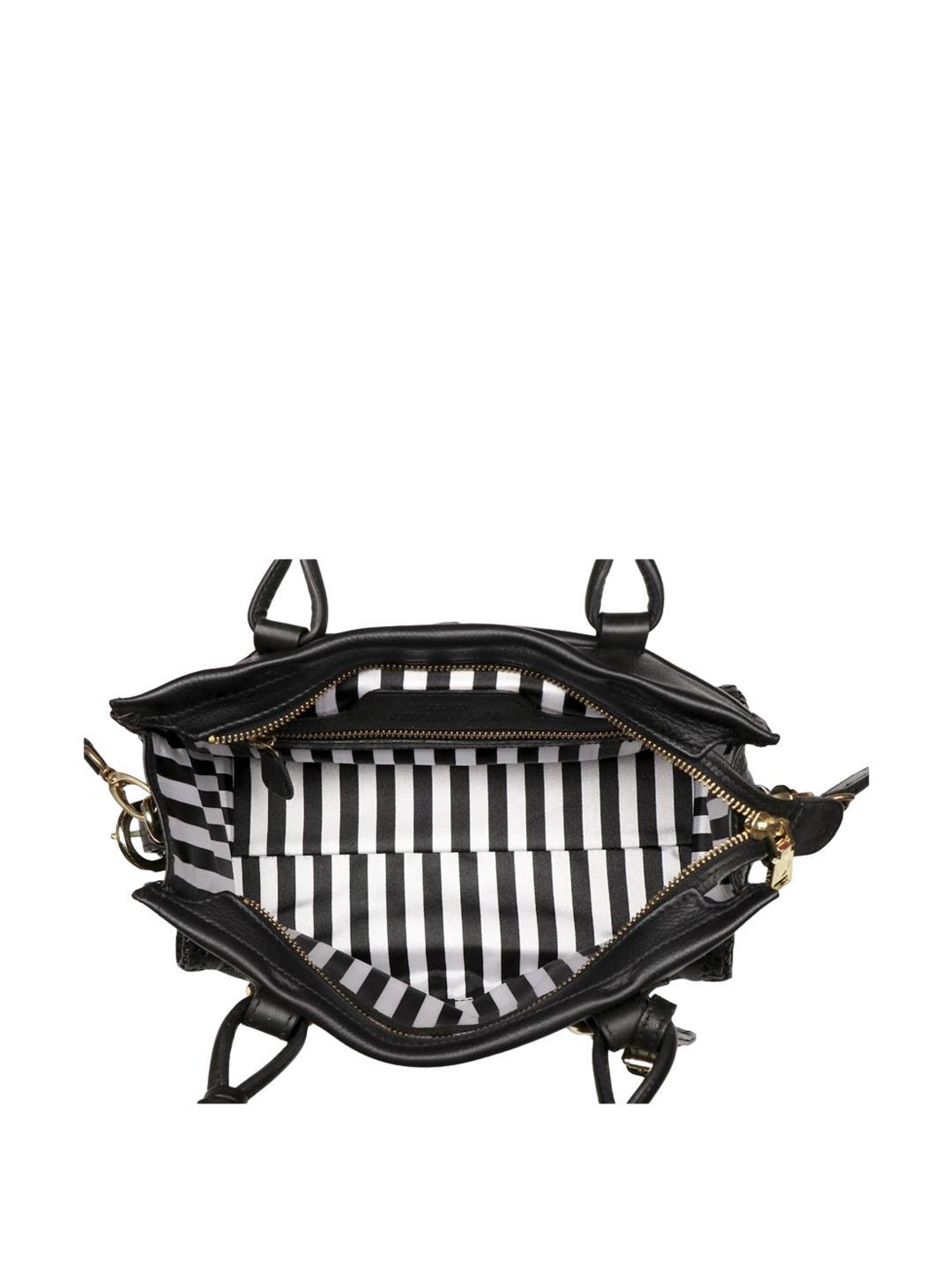 Hidesign Salmon Black Leather Handbag