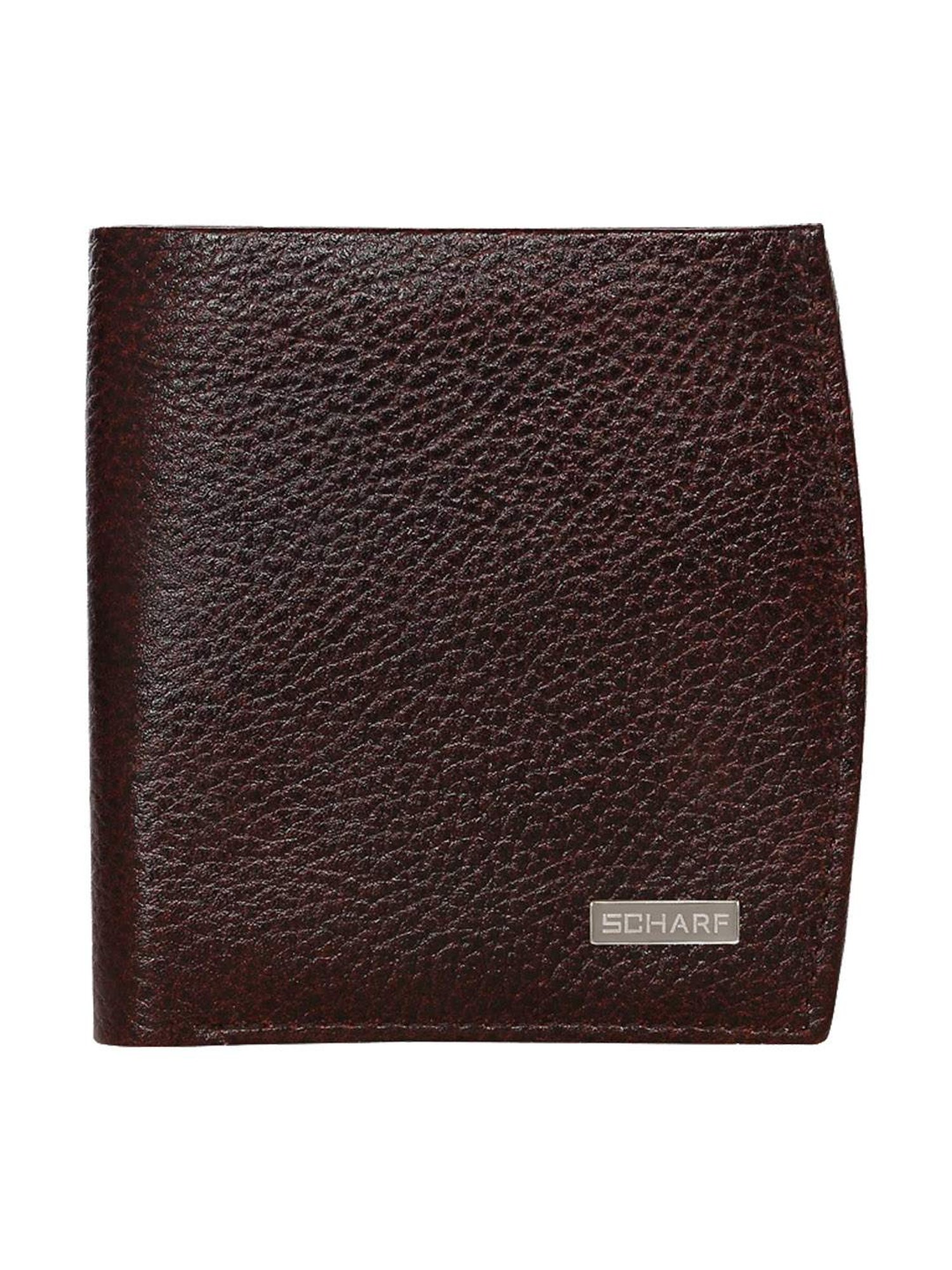 Scharf Brown Leather Set Of Waist Belt And Wallet For Men