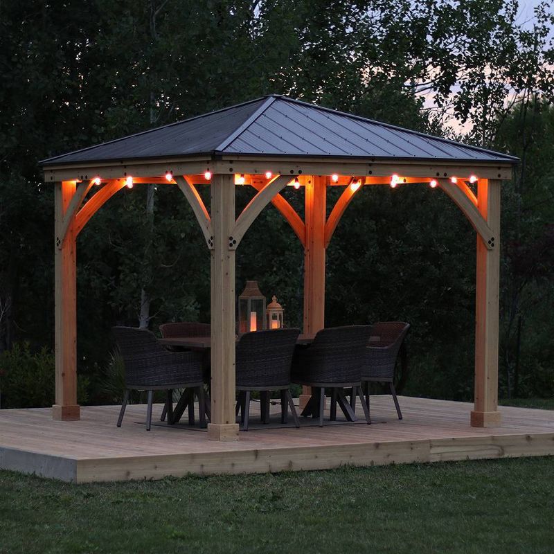 Meridian 10' X 10' Gazebo - Brown - Yardistry