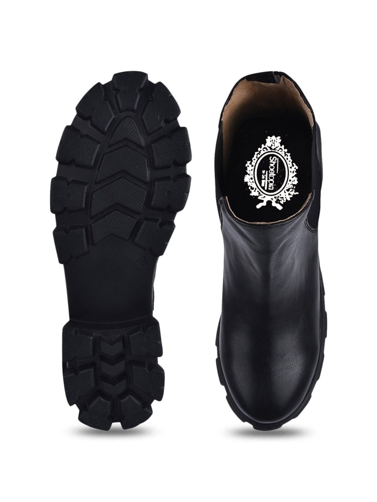 Shoetopia Women's Black Chelsea Boots