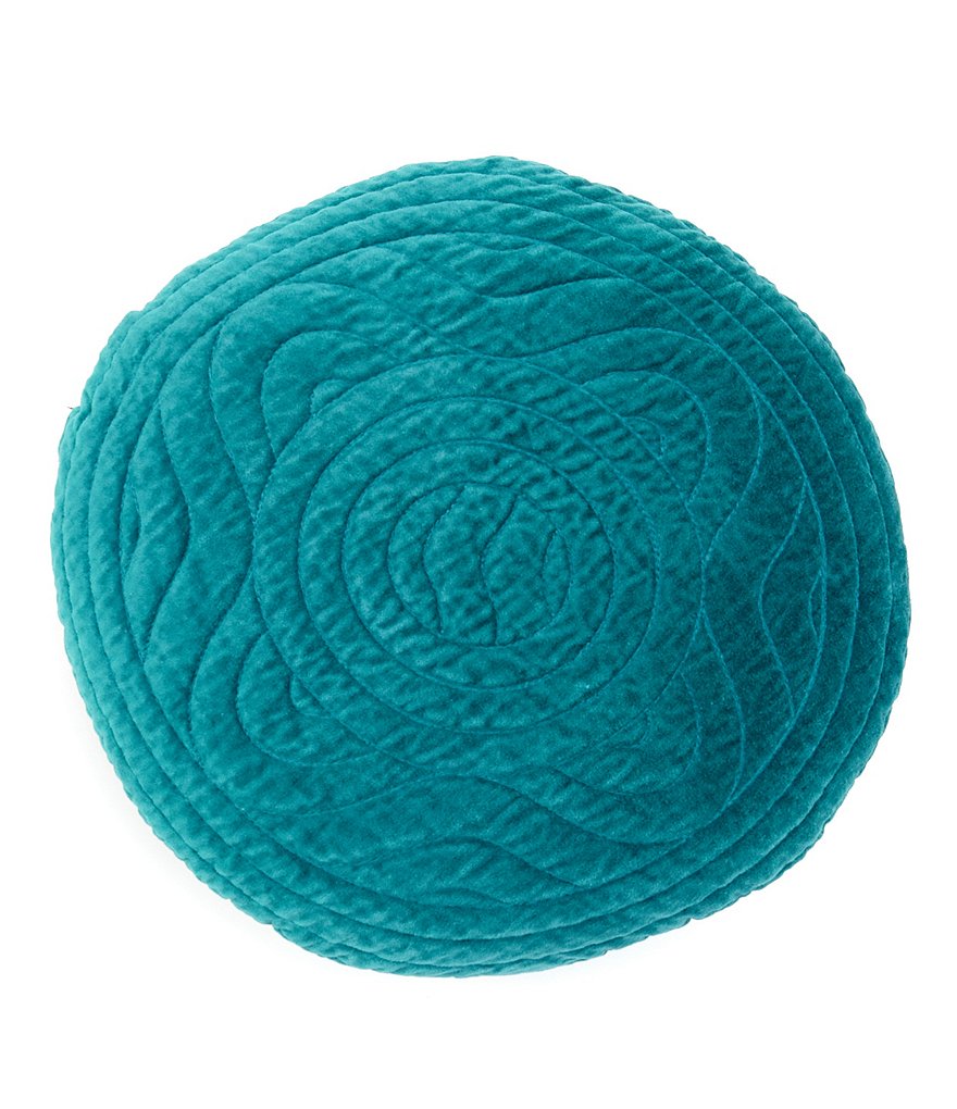 Studio D Floral Velvet Round Pillow