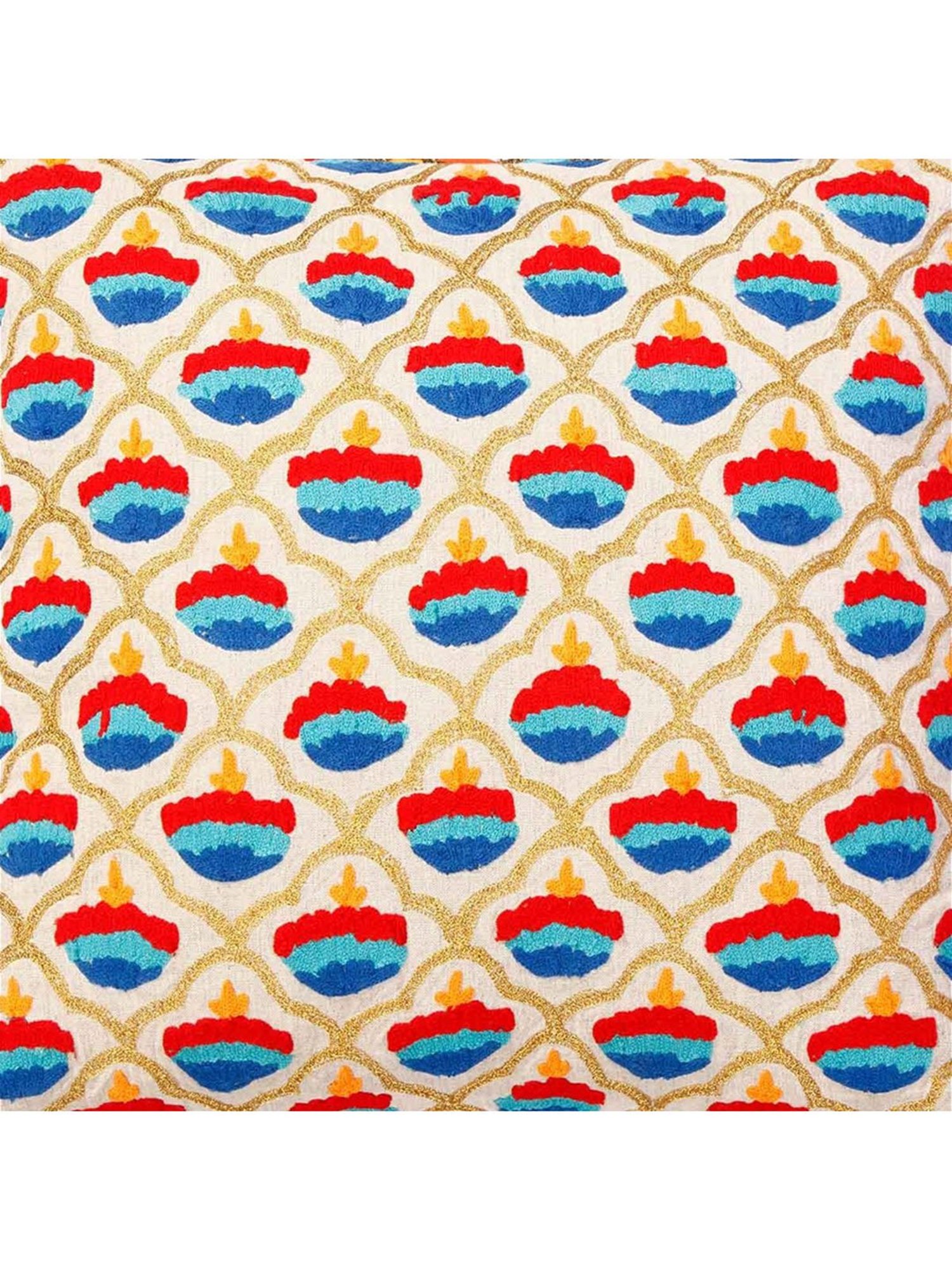 Home4U Multicolor Cotton Linen Cushion Cover