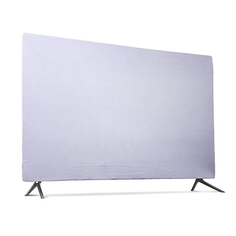 TV Set Cover Soft Lycra Fabric Universal 43 Flat Screen DustProof Protector 43 Grey