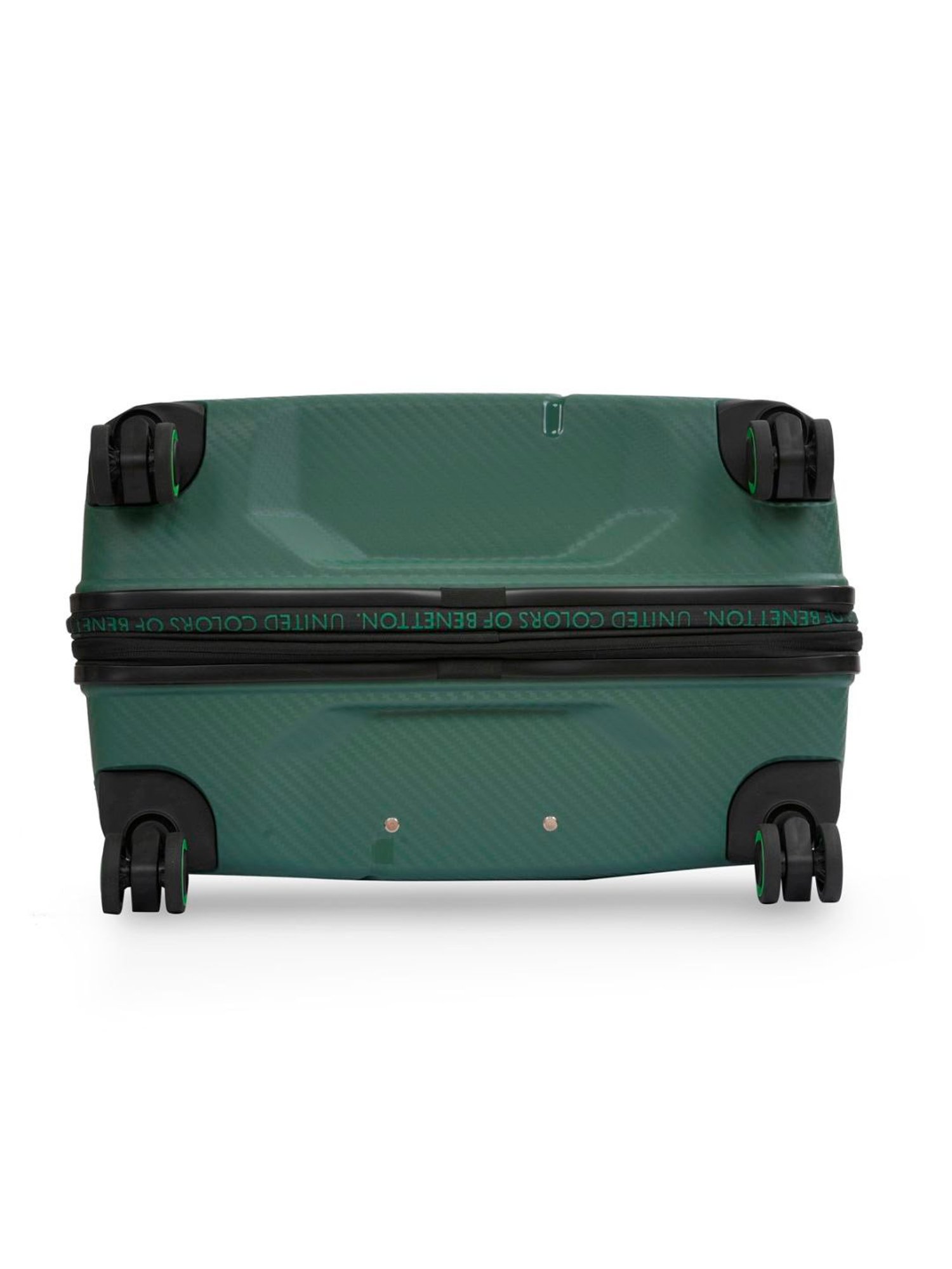 United Colors of Benetton Moonstone Green Textured Hard Large Trolley Bag - 78 Cm