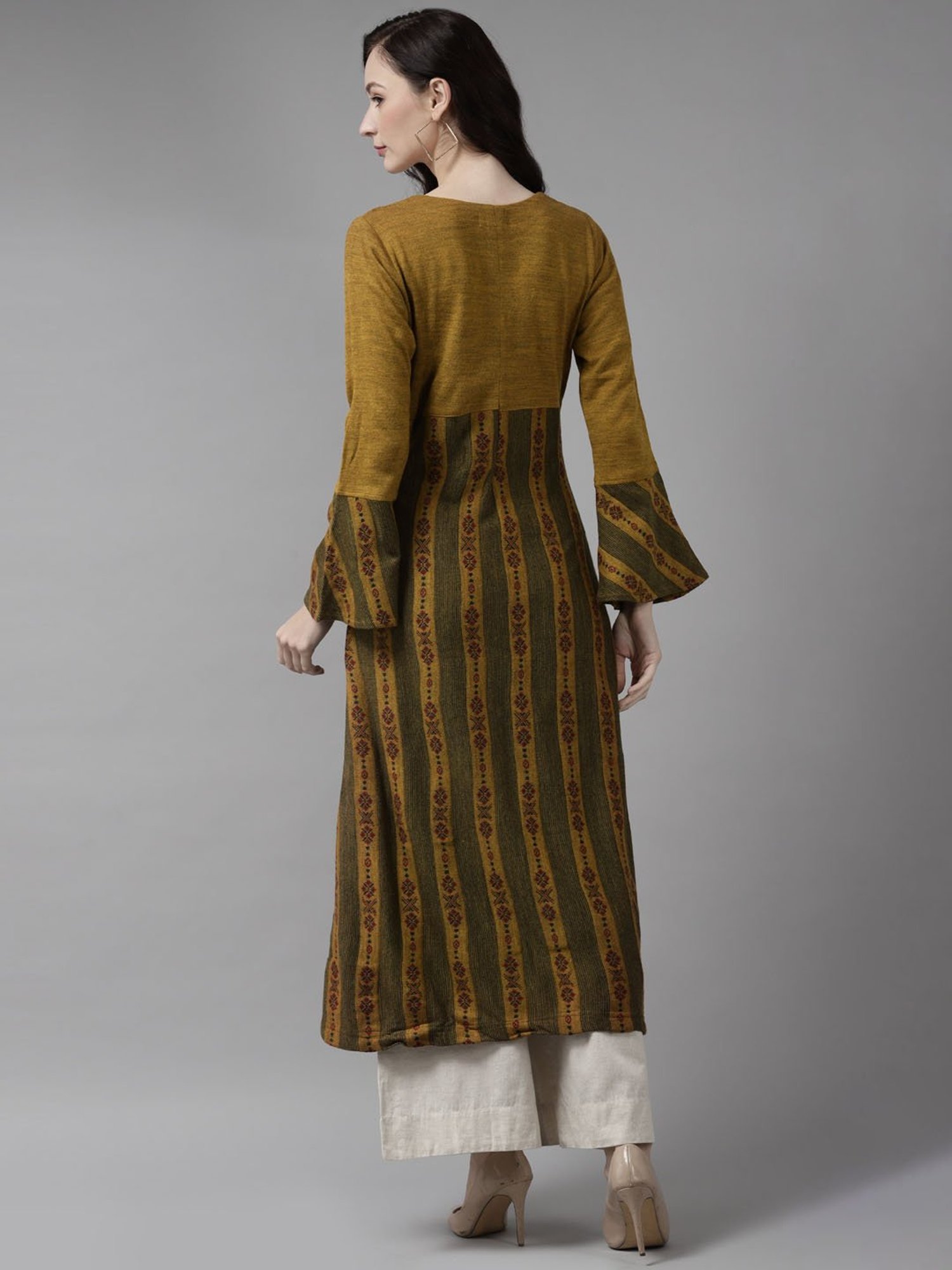 Cayman Brown Striped Kurta