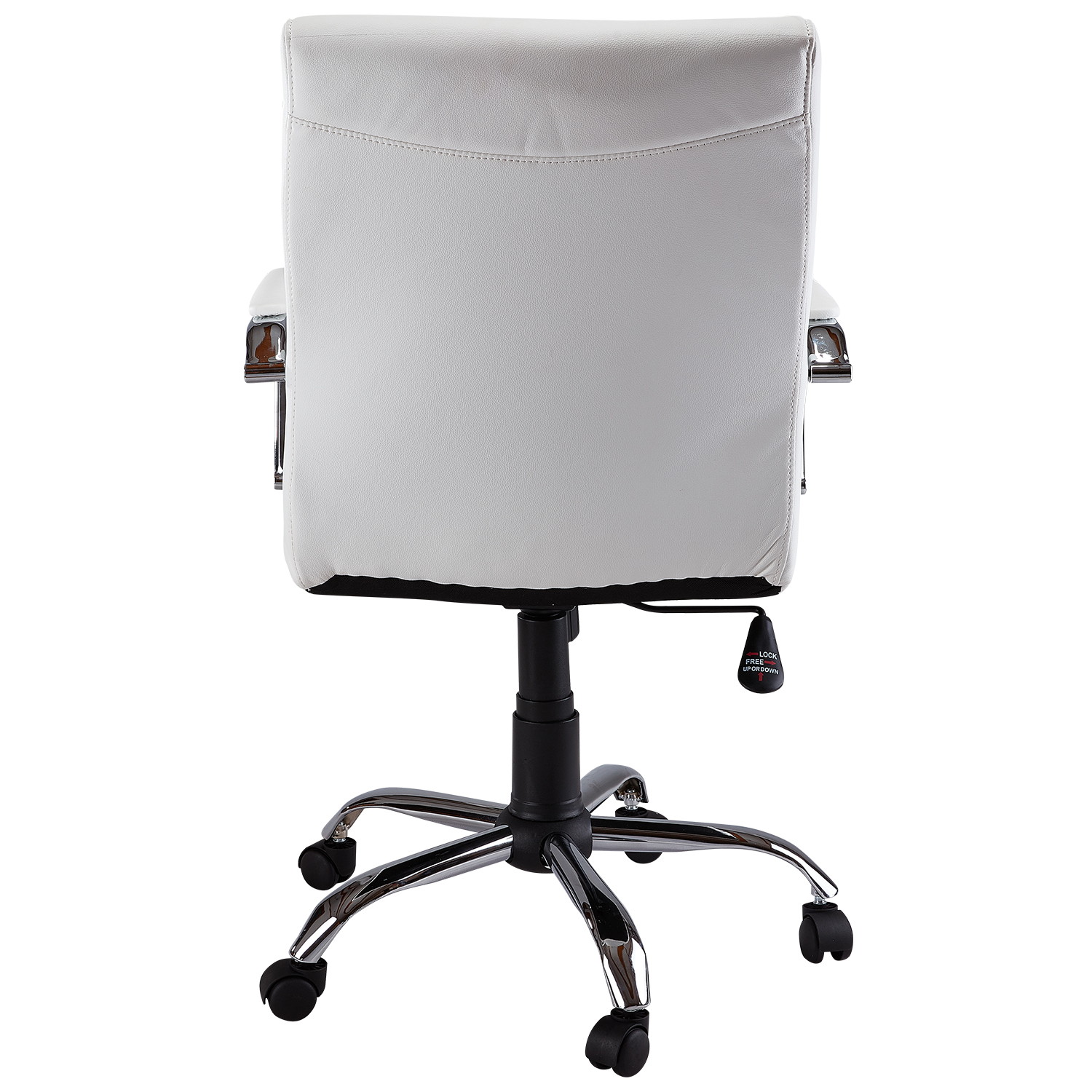 PU Leather Executive Conference Desk Chair High Back Office Chair Adjustable Swivel Chair With Arms White