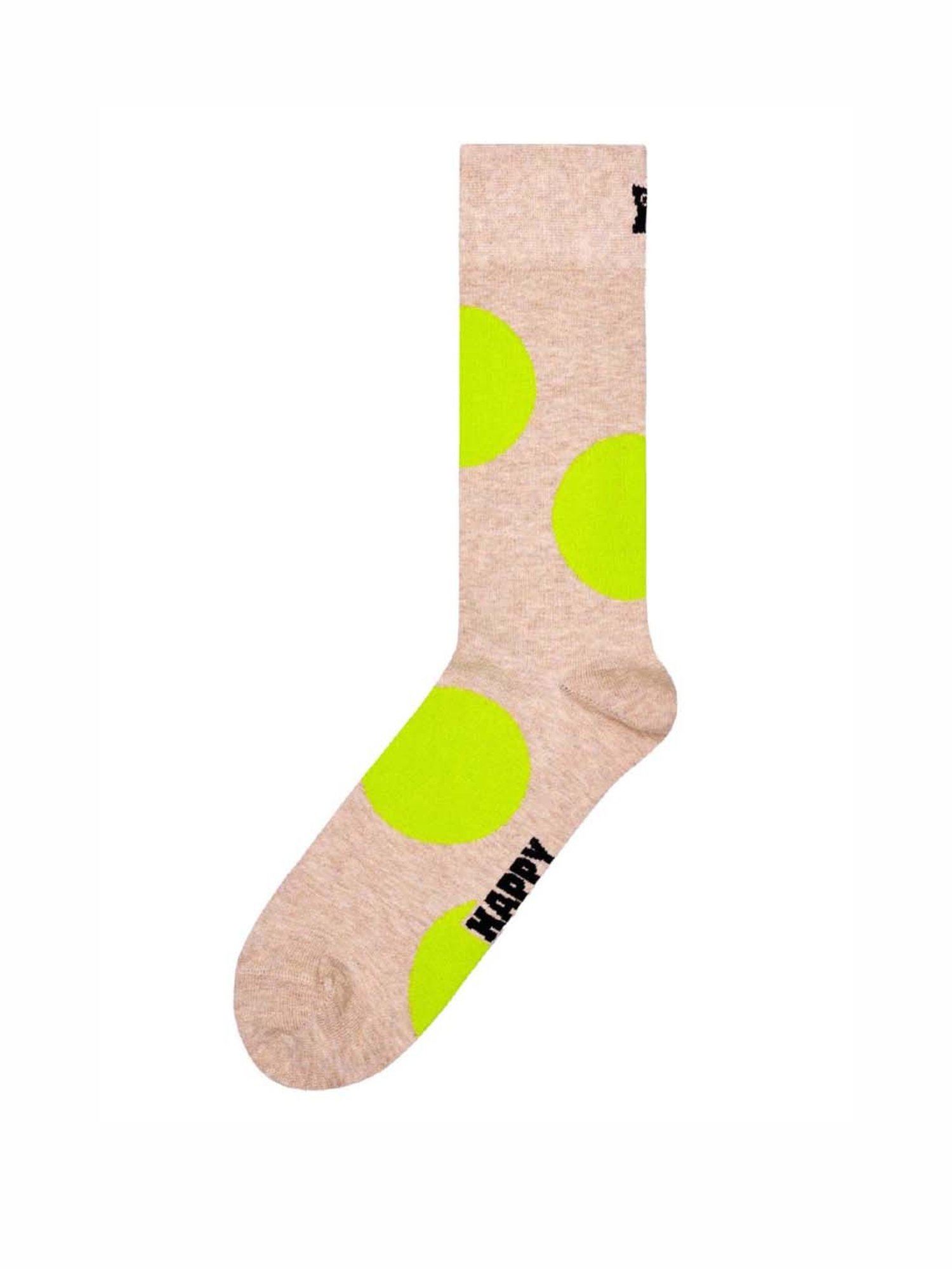 Happy Socks Jumbo Dot Beige Cotton Printed Socks (36-40)