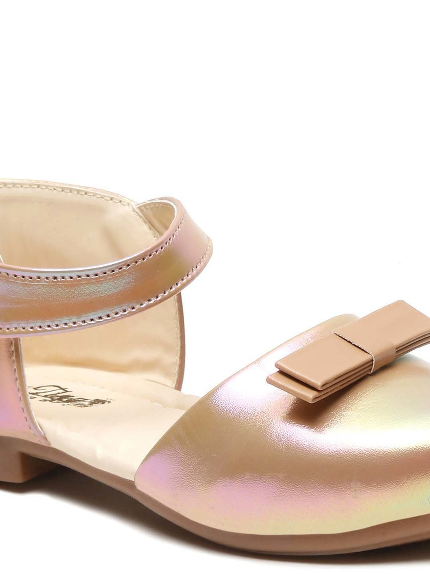 Tiny Bugs Kids Rose Gold Ankle Strap Sandals