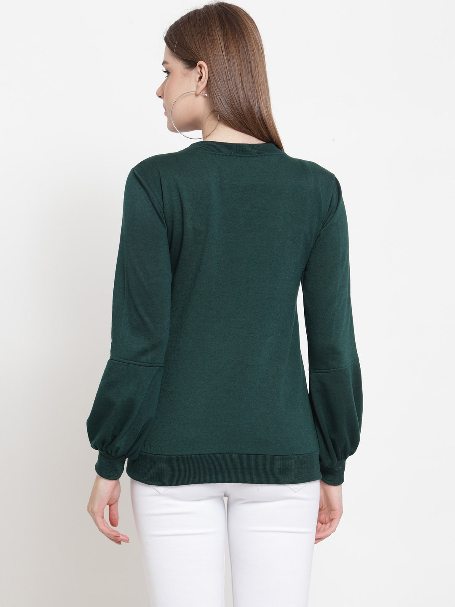 Belle Fille Teal Full Sleeves Sweatshirt