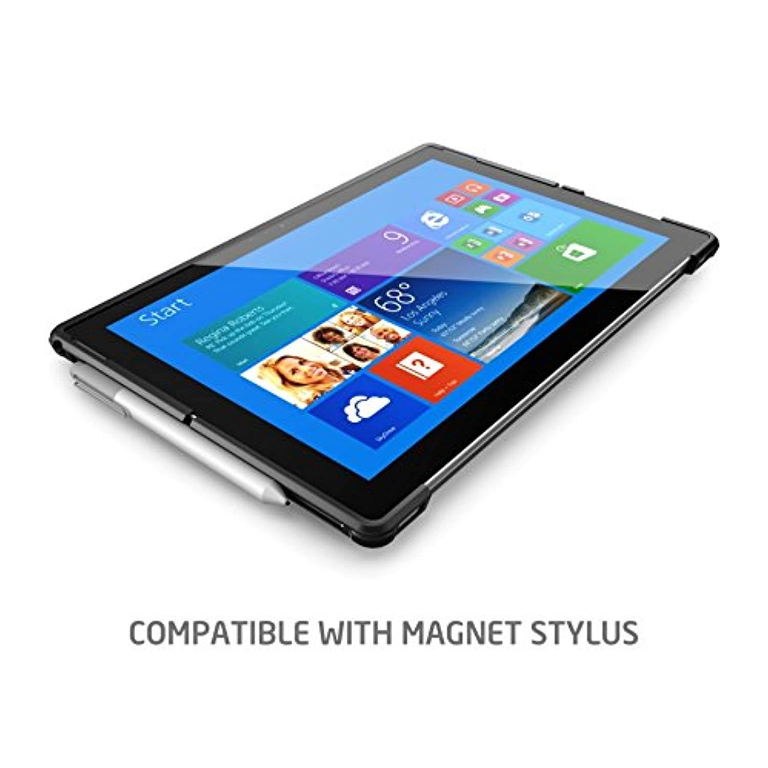 The New Surface Pro 2017 Case, Heavy Duty i-Blason Armorbox Dual Layer Hybrid Full-Body Protective Kickstand Case Compatible with Microsoft Surface Pro 4 2015 NO Built in Screen Protector (Black)