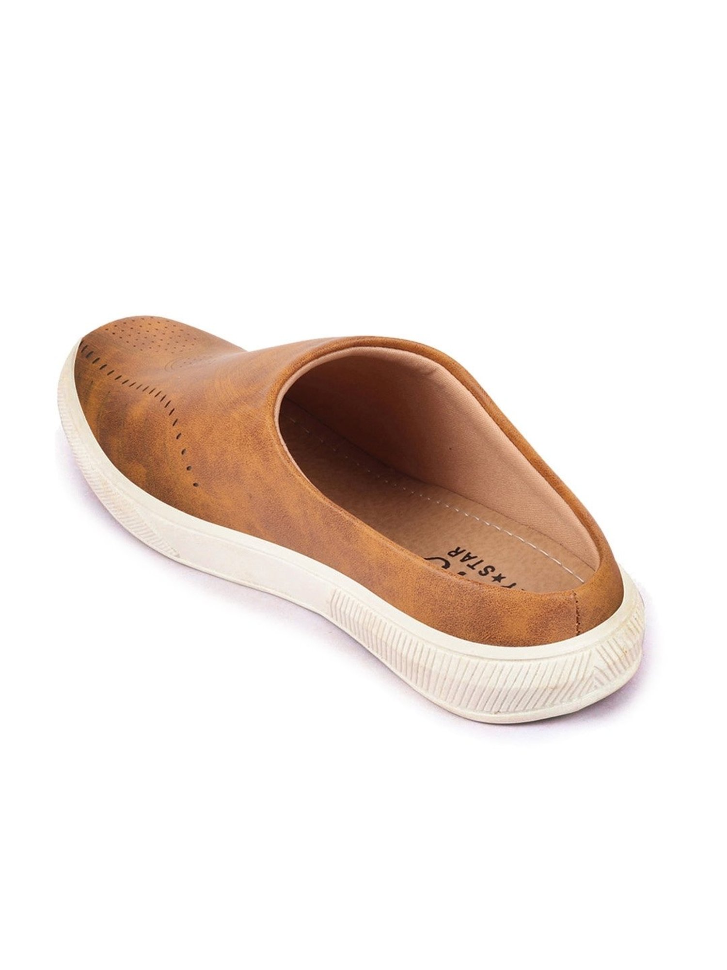 Fausto Men's Tan Mule Shoes
