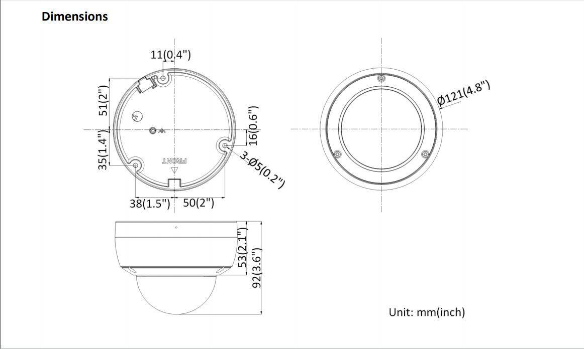 Hikvision DS-2CD2143G0-IU RJ45 4mm lens 4MP Build-in Mic Face Detection Dome Camera