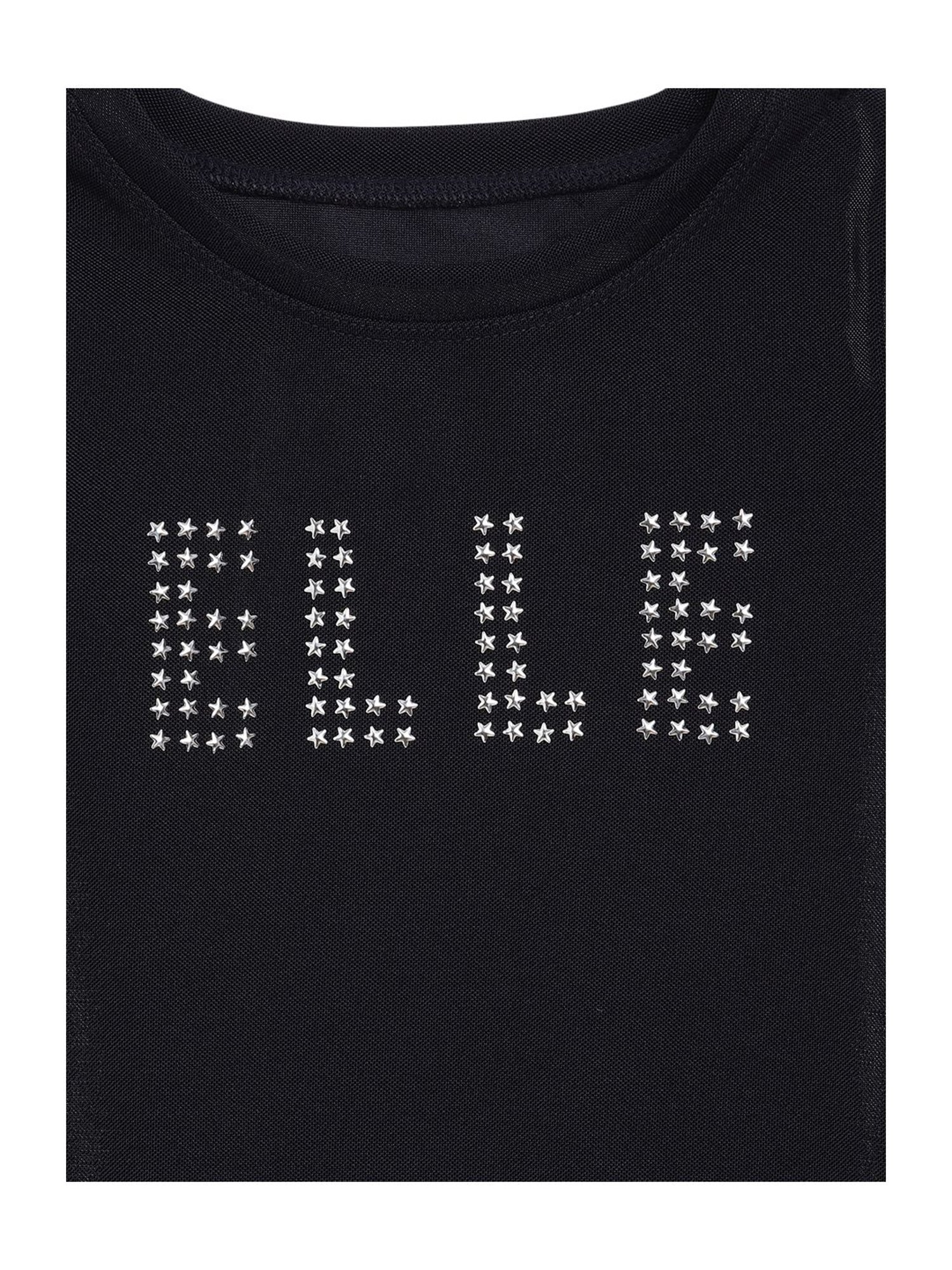 Elle Kids Navy Logo Print Dress