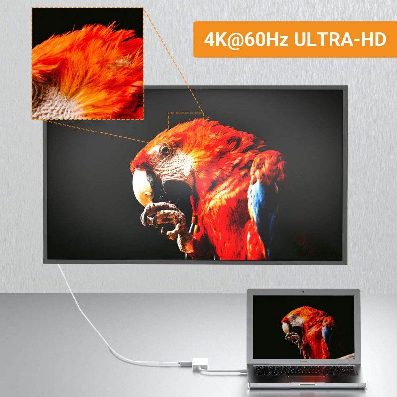 Hannord Mini DisplayPort to HDMI VGA DVI Adapter, 4K Mini DP Thunderbolt 2 to DVI HDMI VAG Converter Compatible with 2015 MacBook Pro, 2015 iMac, 2018 Mac Mini and Before, Surface Pro 6/5/4/3/2/1 More