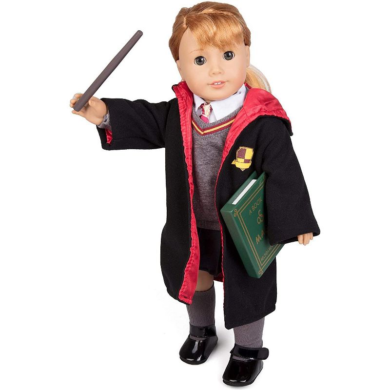 Dress Along Dolly Hermione Granger Harry Potter Outfit for American Girl Doll, 9 Pieces