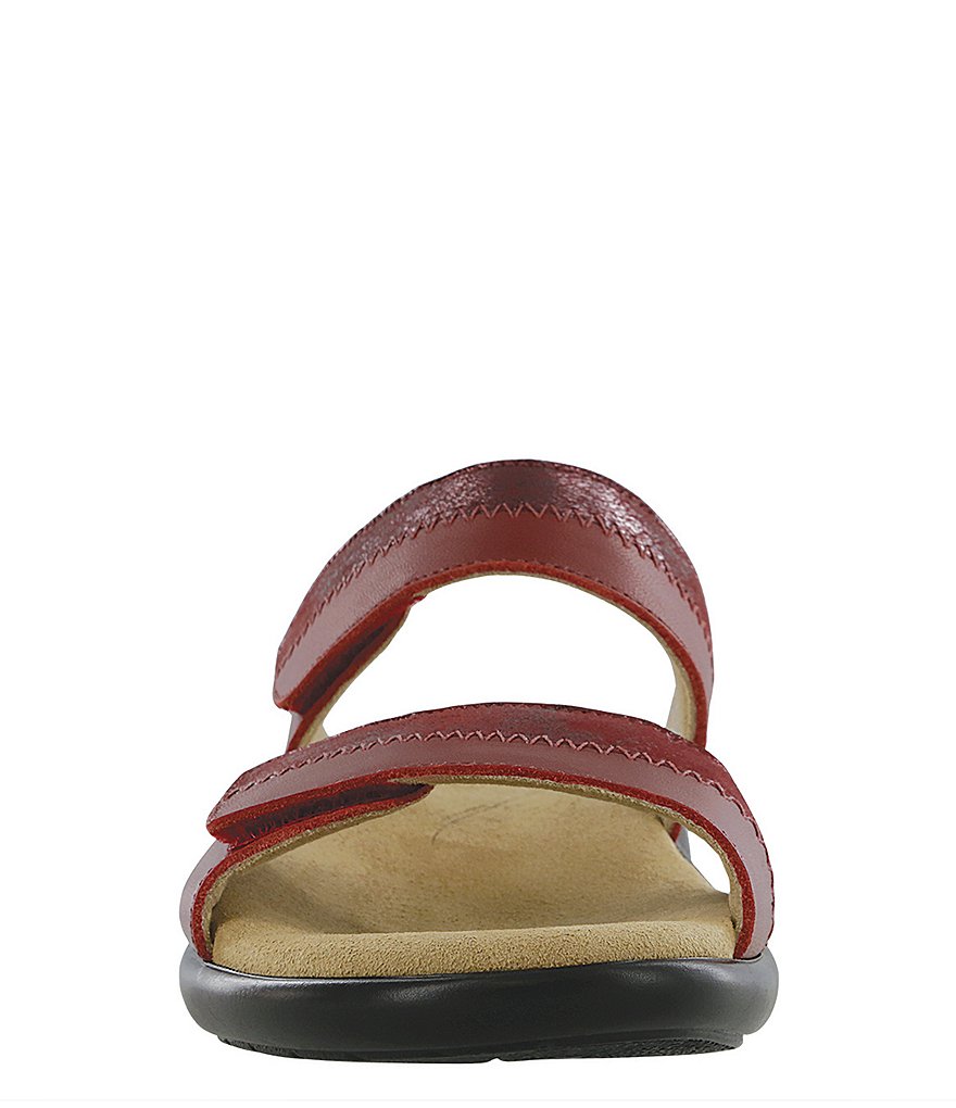 SAS Nudu Printed Leather Wedge Slides