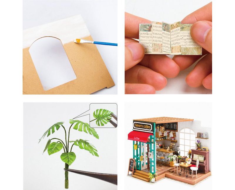  Fat Brain Toys DIY Miniature Model Kit: Simons Coffee Shop FB291-1