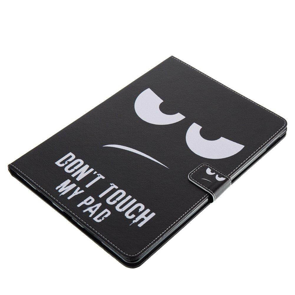 EIGIIS Pretty Cute Style Premium Leather Multi-Functional Case With Card Slots Wallet Cove For Apple Ipad Pro 10.5" 2017 (Black Eyes)