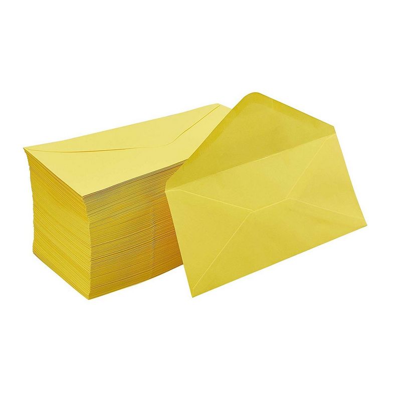 200-Pack Business Sized #10 Envelopes for Holiday, Office, Checks, Invoices, Letters, Yellow, 4-1/8 x 9-1/2"