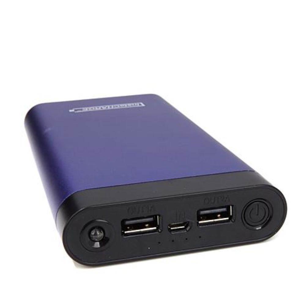 InstaCHARGE 16000mAh Dual USB Power Bank Portable Battery Charger - Teal EL-16K