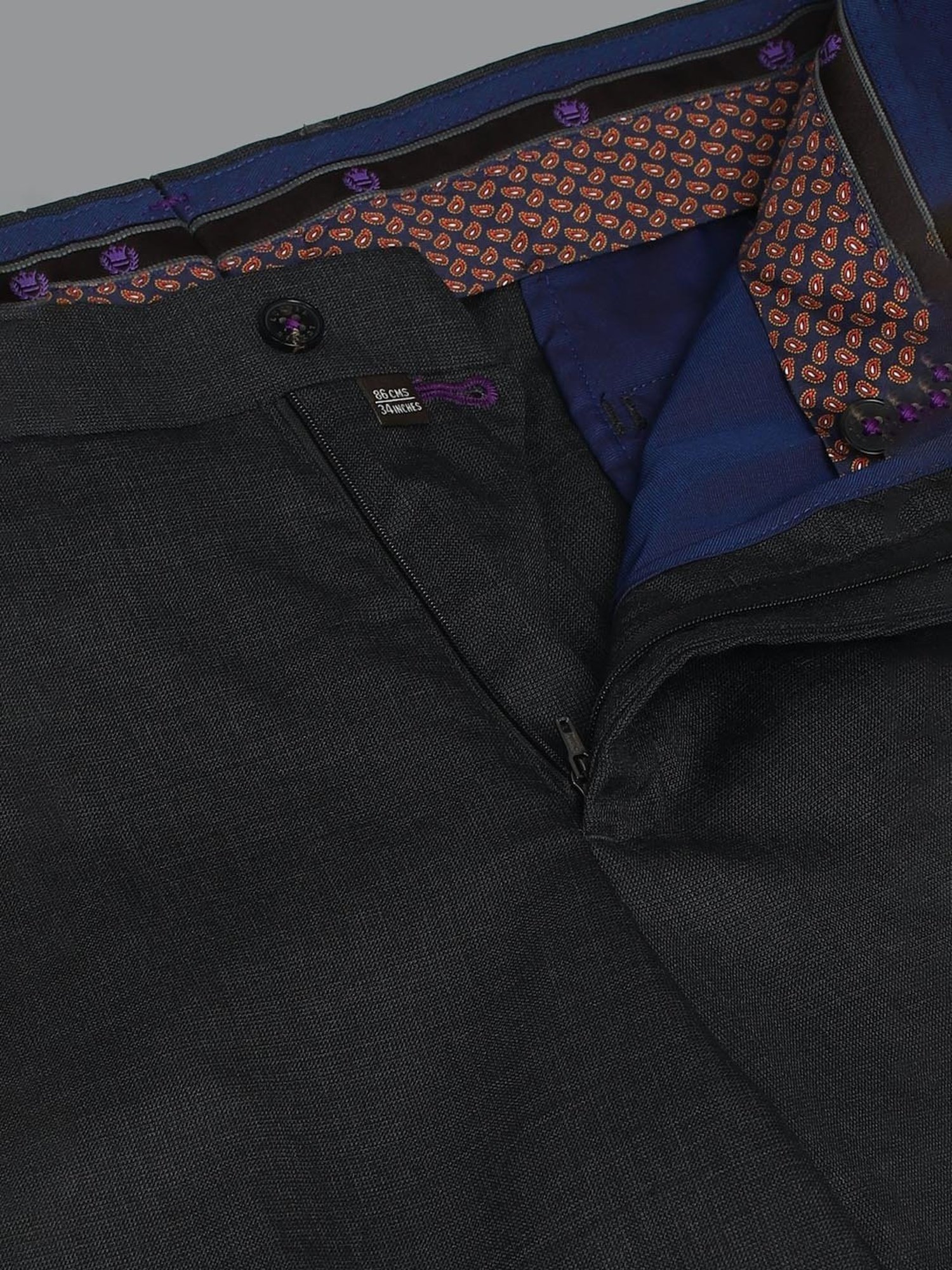 Luxure By Louis Philippe Black Slim Fit Texture Two Piece Suits