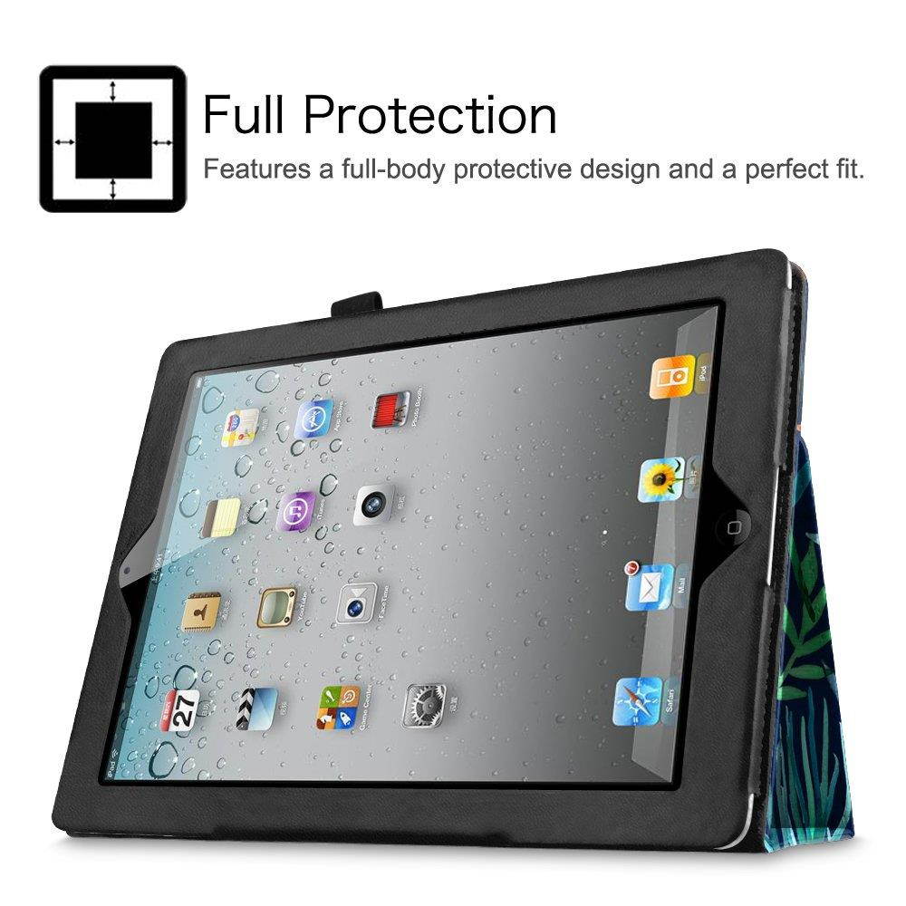 Fintie iPad 2/3/4 Case - Slim Fit Folio Stand Case Smart Protective Cover Auto Sleep/Wake Feature for Apple iPad 2, iPad 3 & iPad 4th Generation with Retina Display - Jungle Night