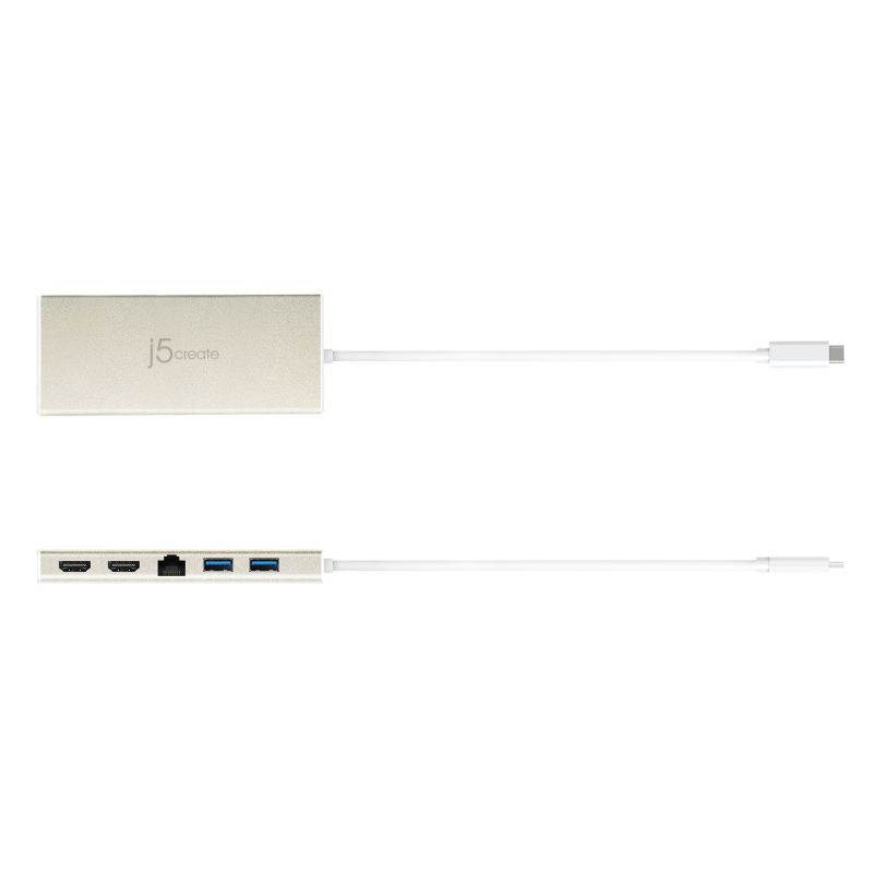 j5create USB Type-C&trade; Dual HDMI Mini Dock-Ethernet/ USB 3.1 HUB / PD2.0