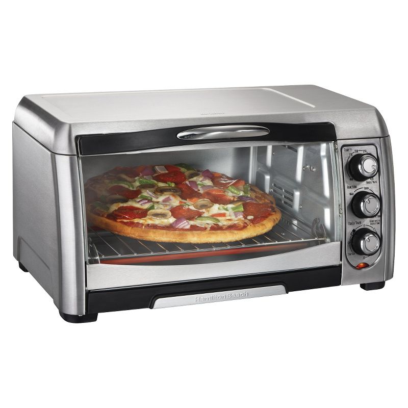 Hamilton Beach 6 Slice Convection Toaster Oven - Stainless Steel/Black- 31333
