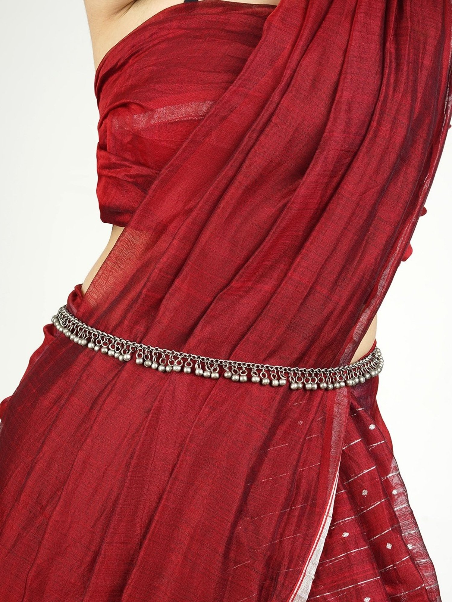 Teejh Paravi Ghungroo Silver Waistband for Women