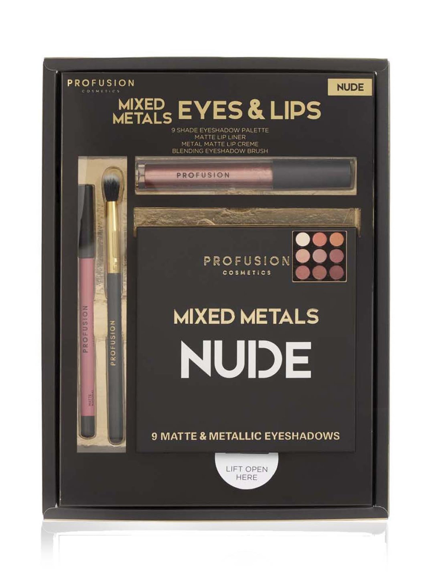 Profusion Cosmetics Mixed Metals Nude Set Makeup Palette - 26.9 gm