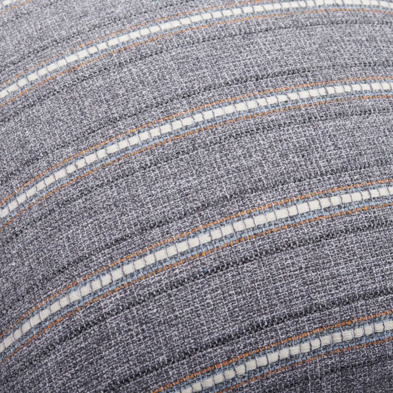 18"x18" Davey Striped Square Throw Pillow Gray - Sure Fit