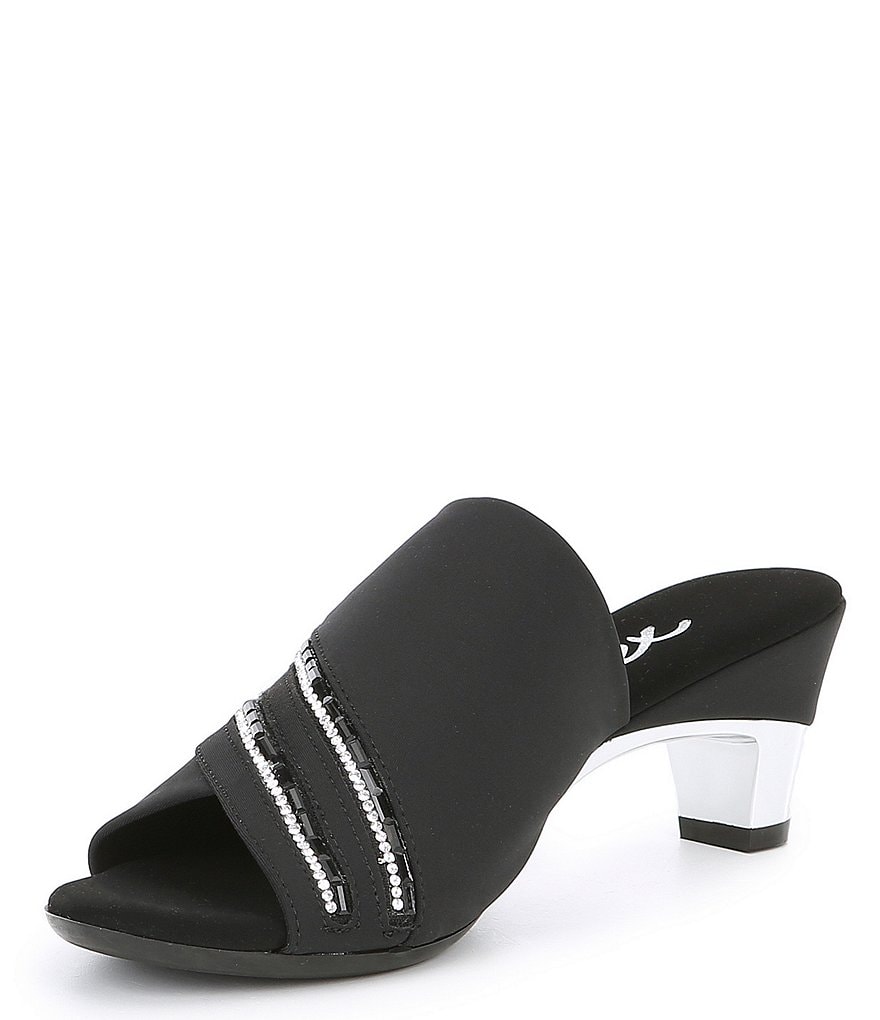 Onex Elanor Dressy Elastic Crystal Embellished Slides