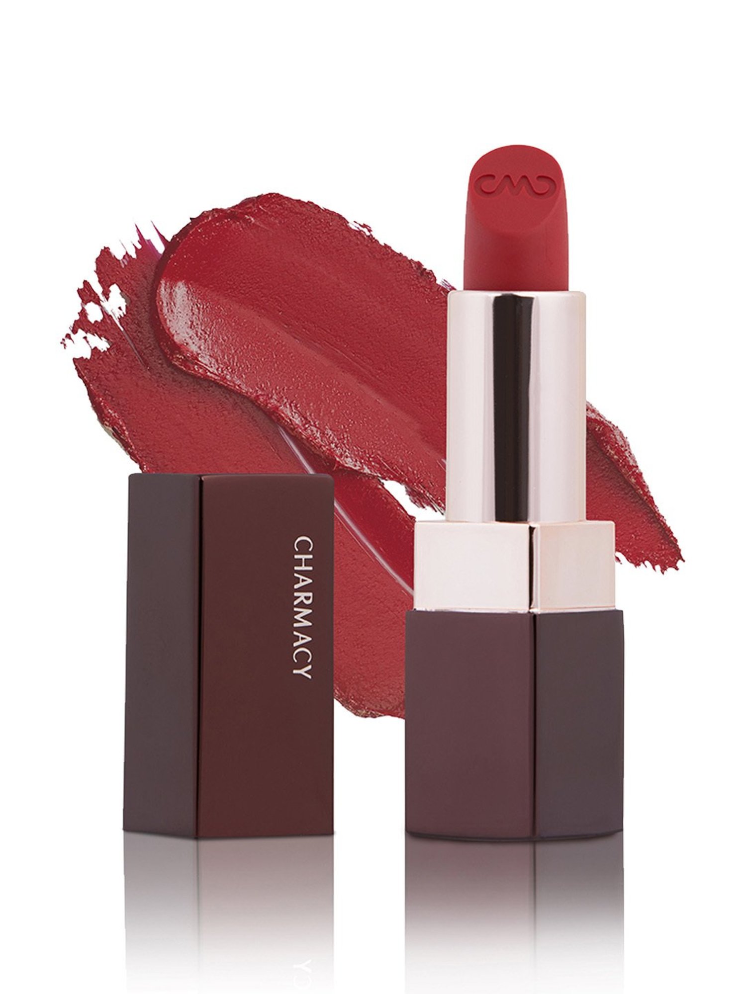 CHARMACY Milano Soft Satin Matte Lipstick Venetian Red 49 - 3.8 gm