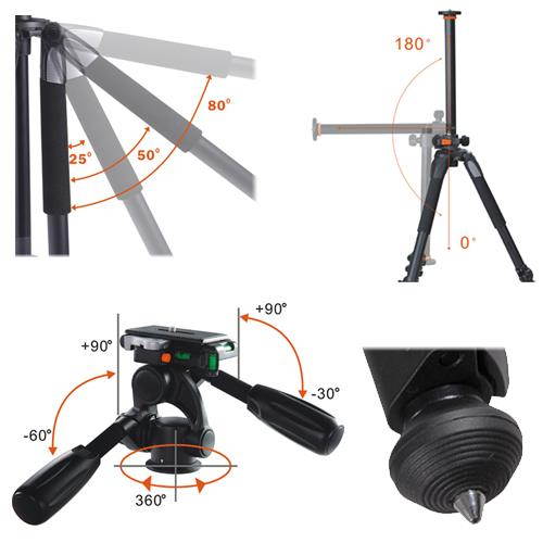 Vanguard Alta Pro 263AP 70" Aluminum Alloy Tripod with Pan Head & Case