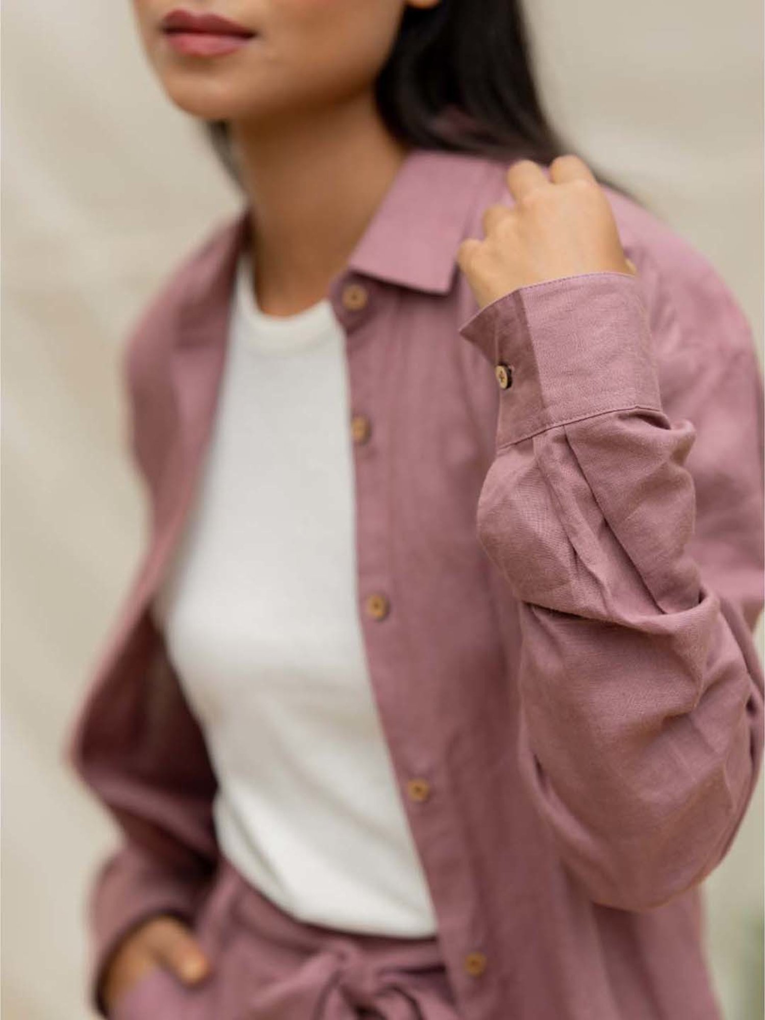 Anousshka Wood Rose Oversized Shirt