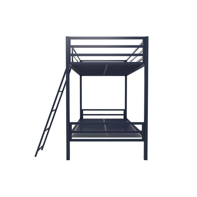 Twin over Twin Maxwell Metal Bunk Bed Navy Blue - Novogratz