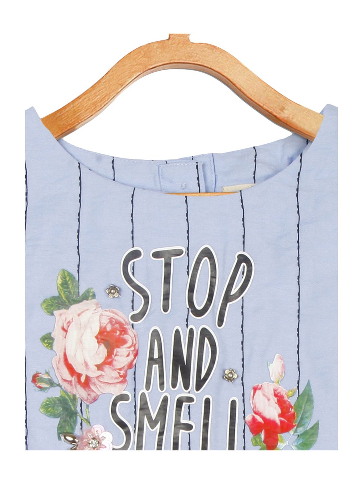 Tiny Girl Blue Printed Top