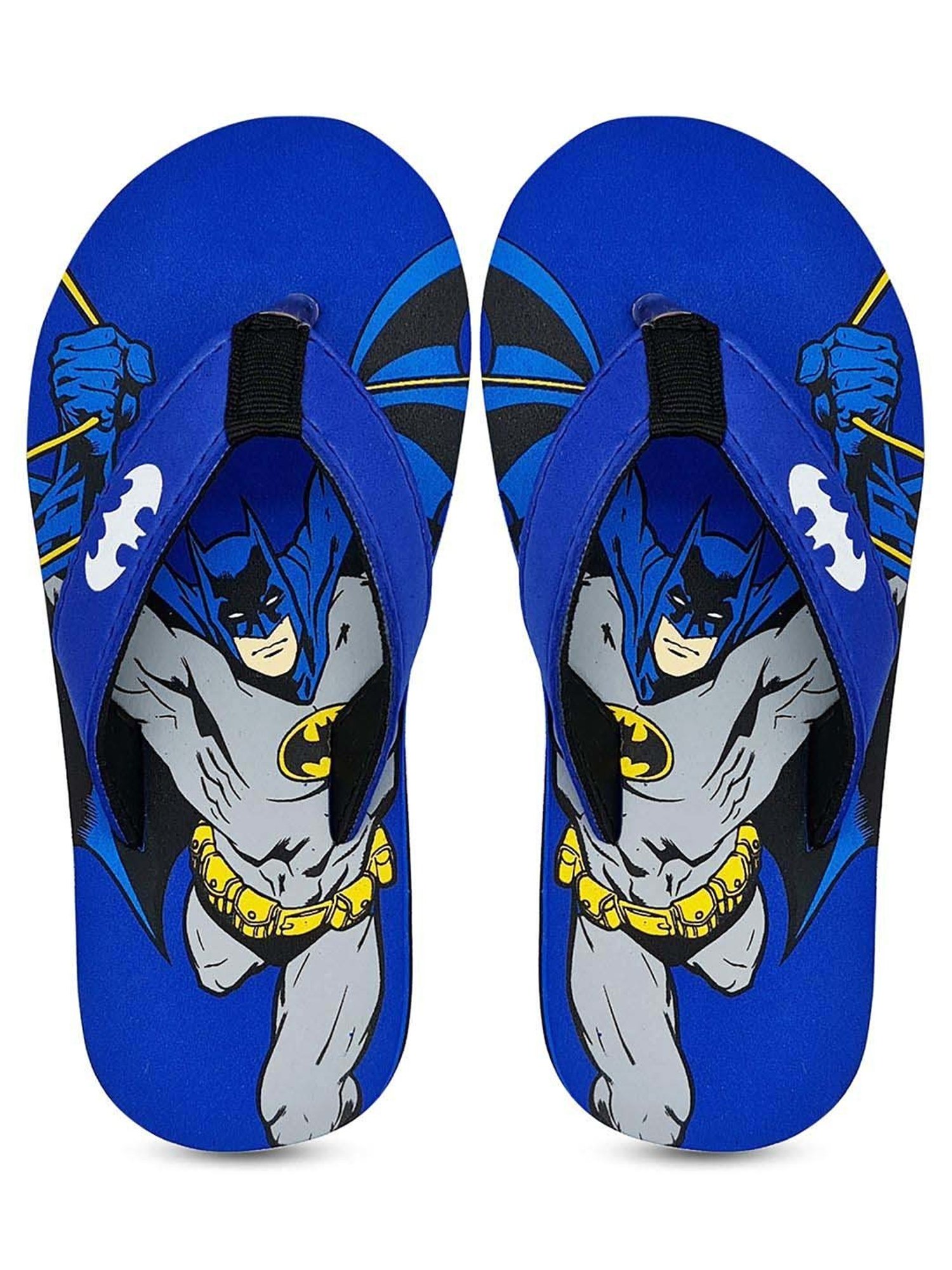 Yellow by Westside Navy Stripe Pattern Slides