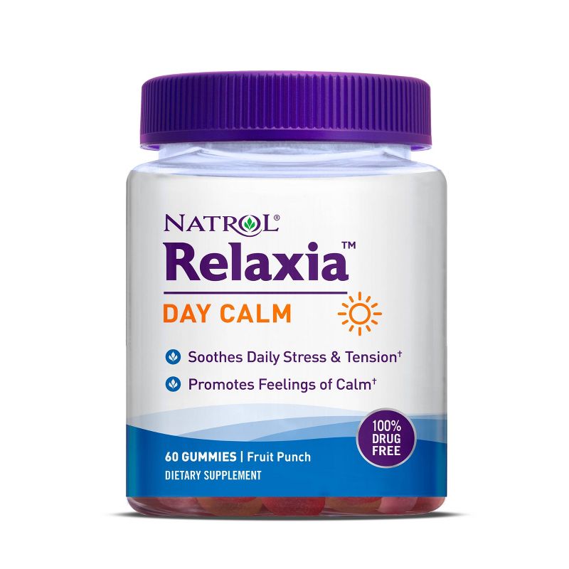 Natrol Relaxia Day Calm Mood & Stress Gummies - Fruit Punch - 60ct