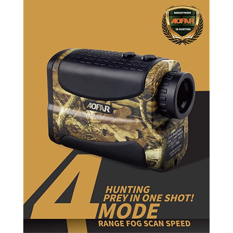 HX-700N Hunting Range Finder 700 Yards Waterproof Archery Rangefinder for Bow Hunting with Range Scan Fog and Speed Mode, Free Battery, Carrying Case&hellip;