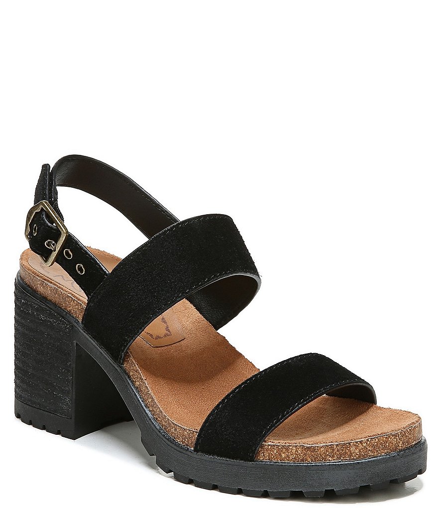 Zodiac Lola Suede Block Heel Sandals
